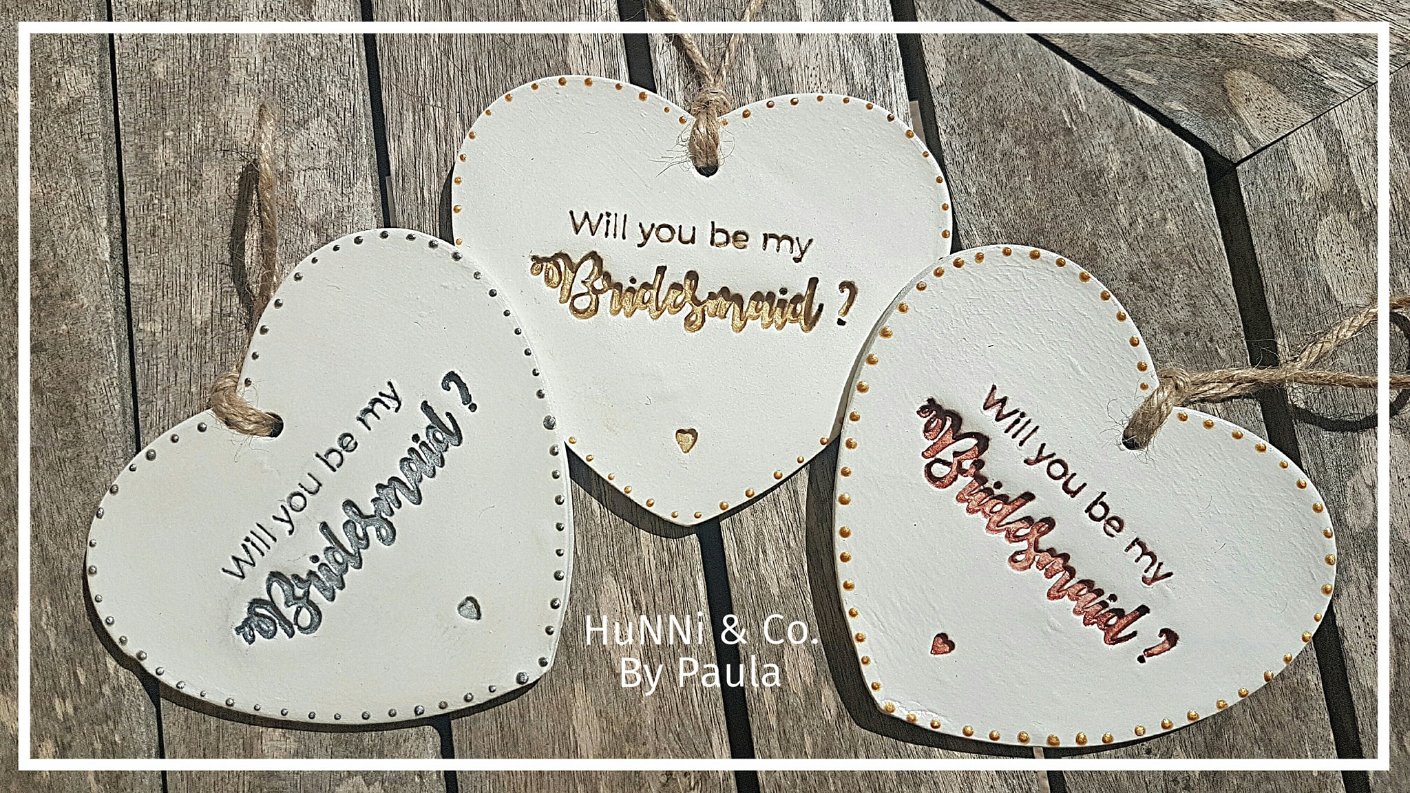 Wedding Proposal Clay Hearts