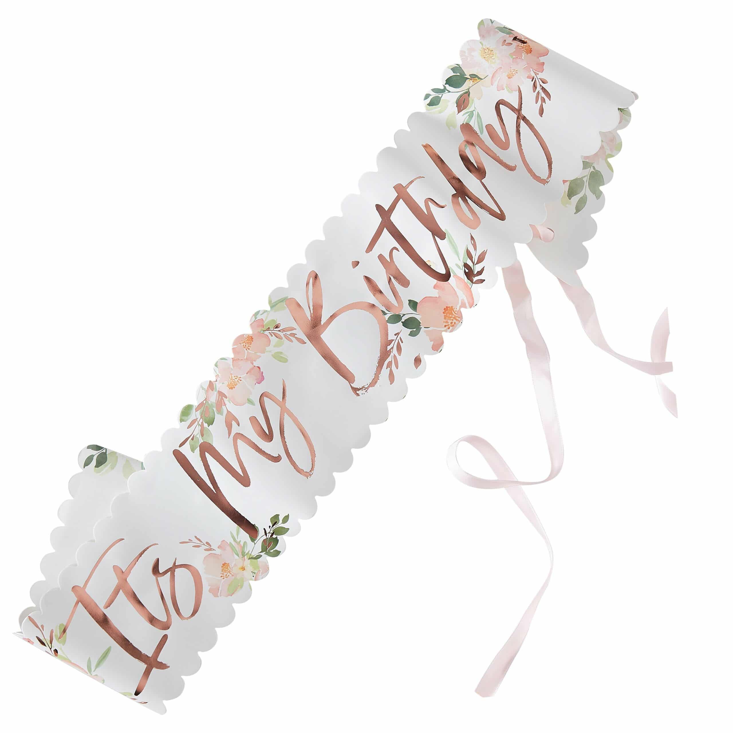 It's My Birthday - Floral Party Sash