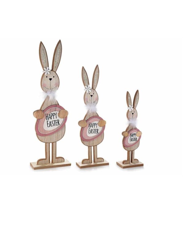 Wooden Happy Easter Rabbit