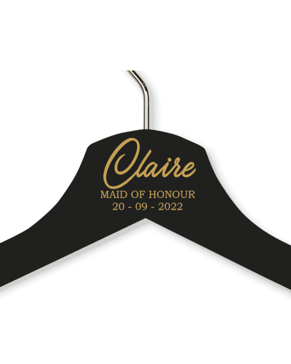 Claire's Black Wood Hanger - Adult