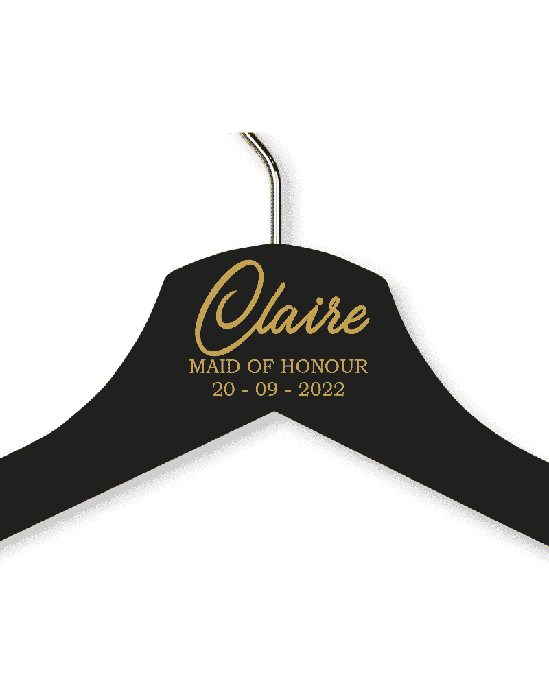 Claire's Black Wood Hanger - Adult