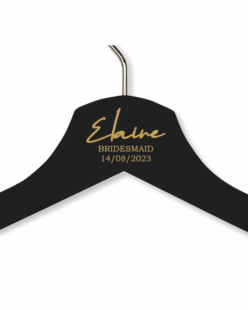 Elaine's Black Wood Hanger - Adult