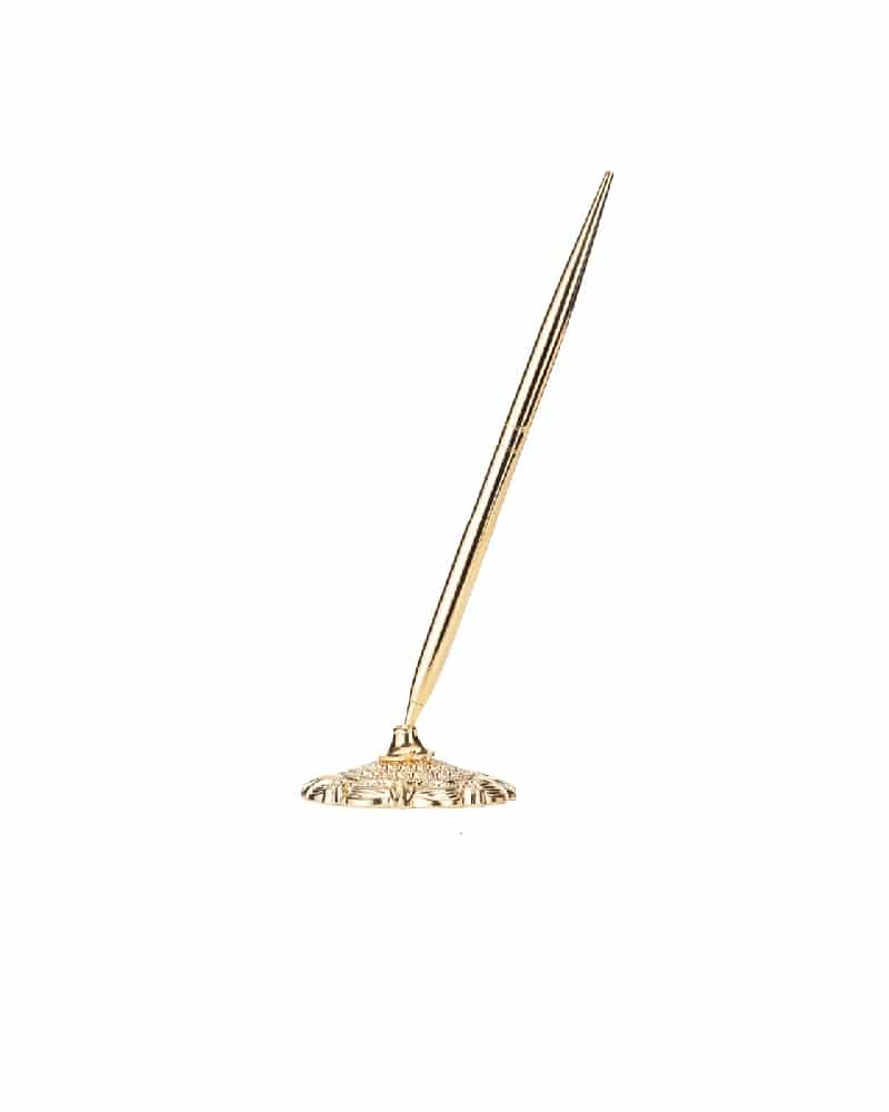 Gold Pen with Base
