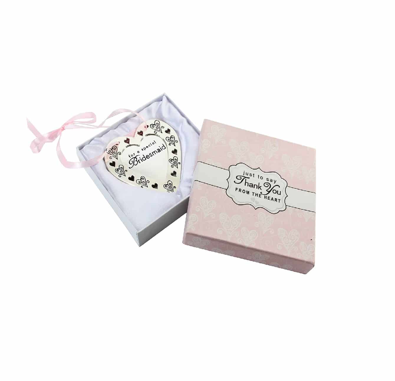 Bridesmaid - Silver-plated Heart Plaque
