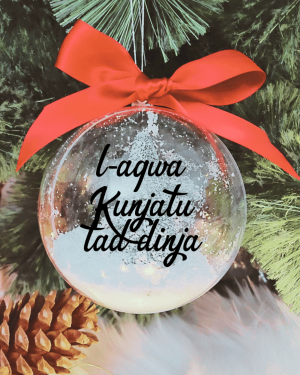 L-Aqwa Kunjatu tad-Dinja - 10cm Acrylic Bauble