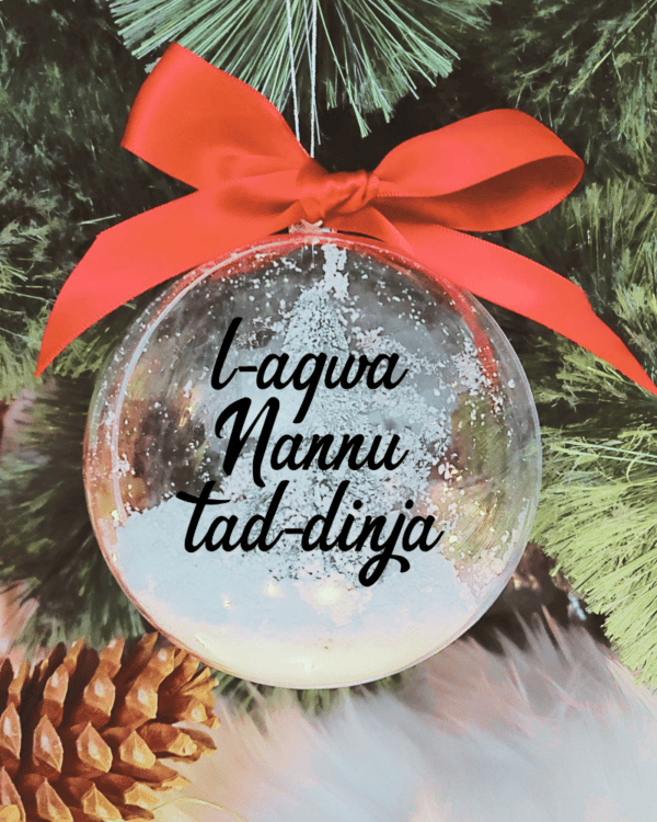 L-Aqwa Nannu tad-Dinja - 10cm Acrylic Bauble
