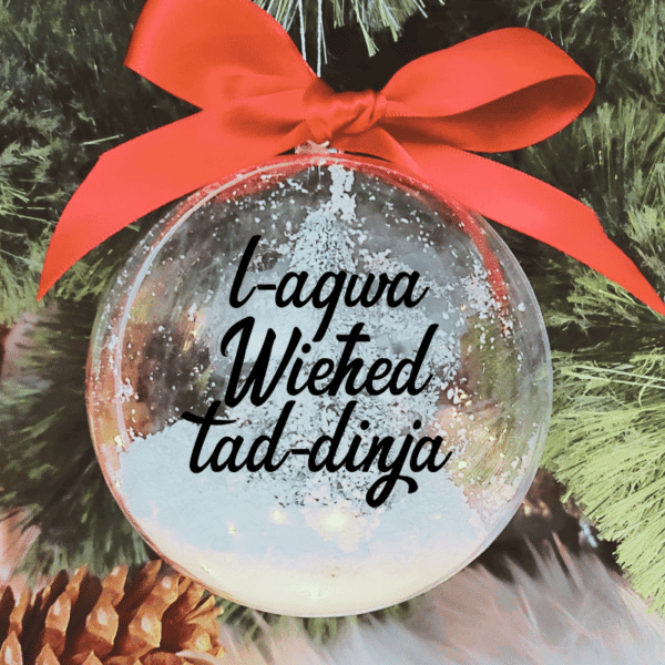 L-Aqwa Wieħed tad-Dinja - 10cm Acrylic Bauble