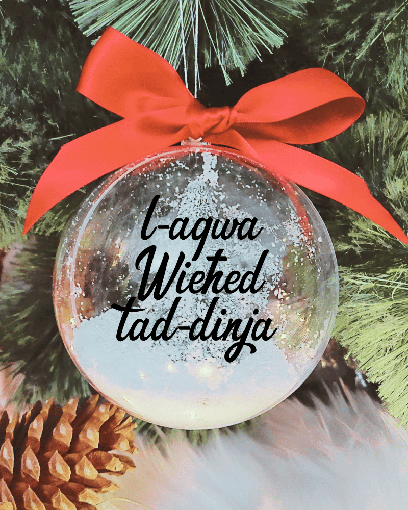 L-Aqwa Wieħed tad-Dinja - 10cm Acrylic Bauble