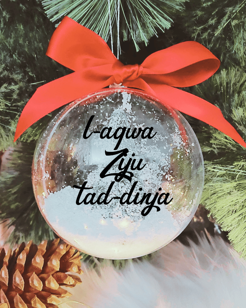 L-Aqwa Ziju tad-Dinja - 10cm Acrylic Bauble