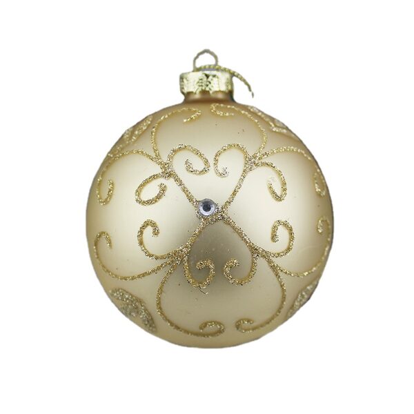 Golden Swirls - Glass Patterned Bauble