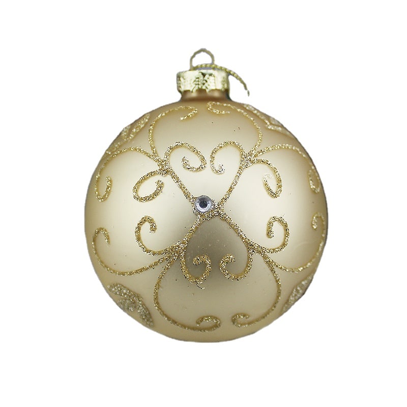 Golden Swirls - Glass Patterned Bauble