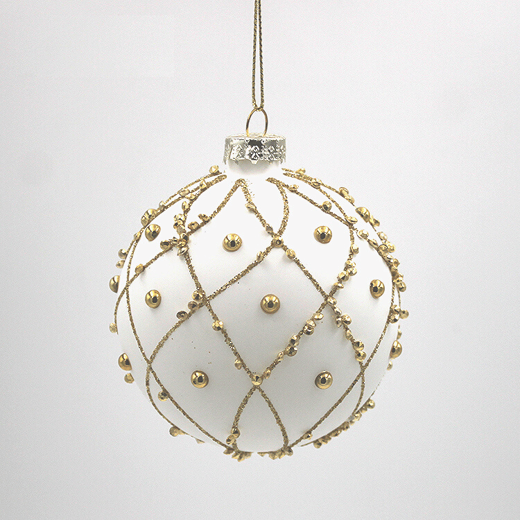 Gold Net – Glass Patterned Bauble