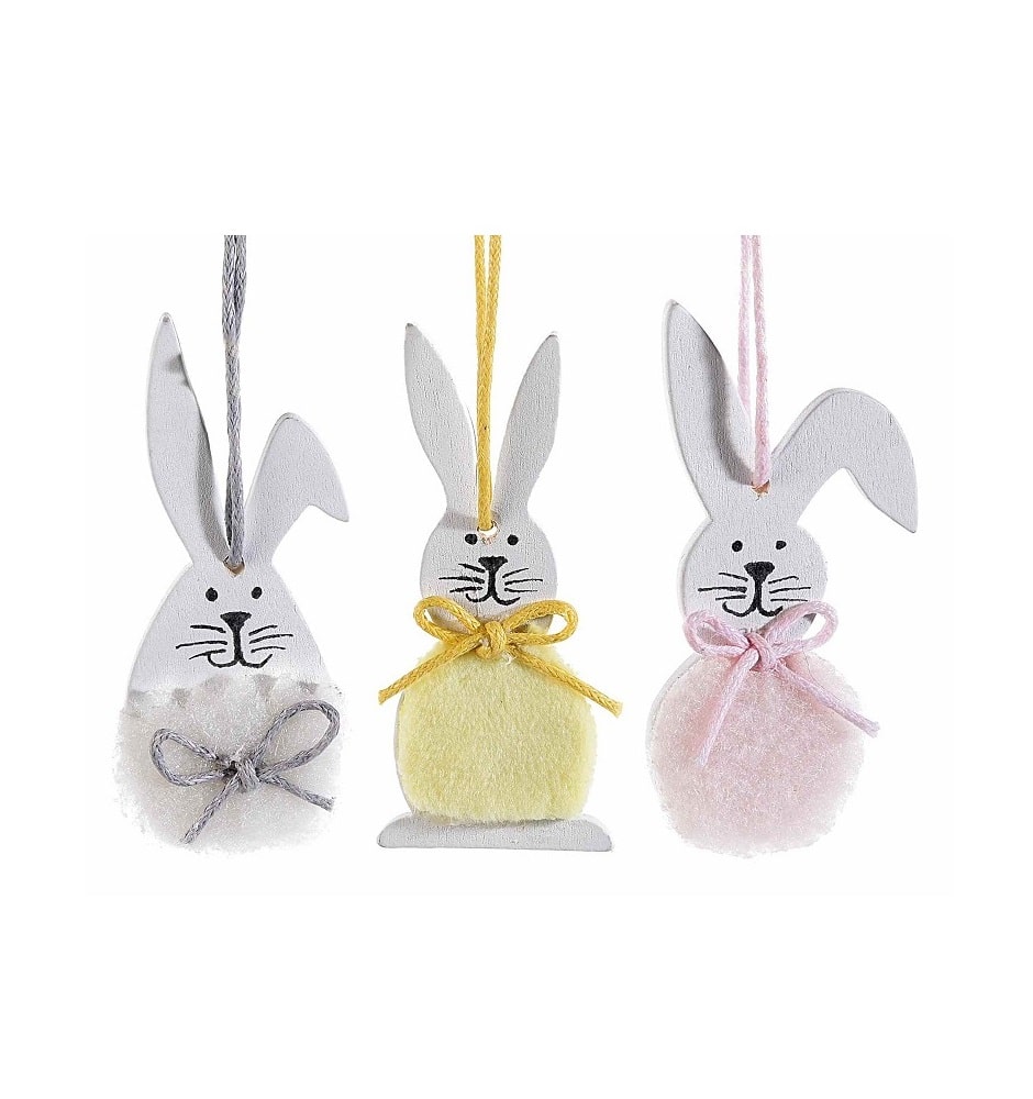 Small Wooden Hanging Bunnies