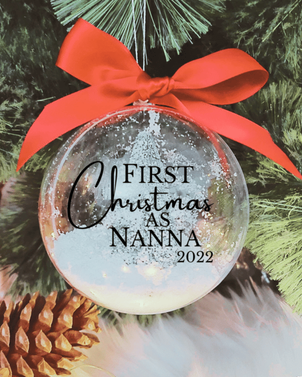 First Christmas As Nanna - 10cm Acrylic Bauble
