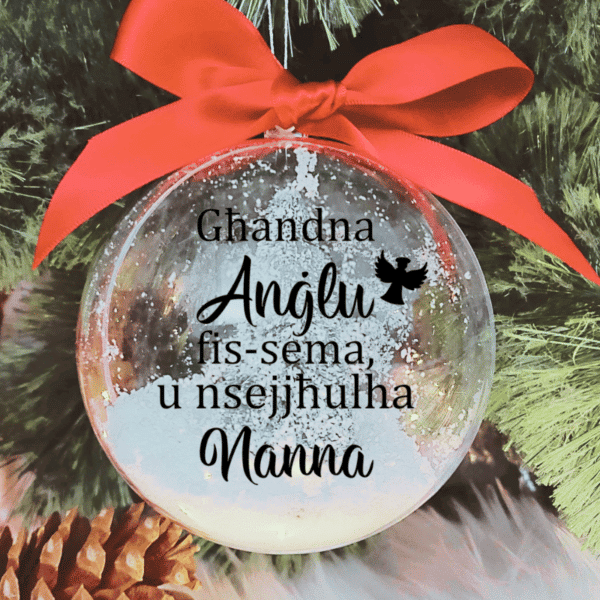 Għandna Anġlu fis-Sema ... Nanna - 10cm Acrylic Bauble
