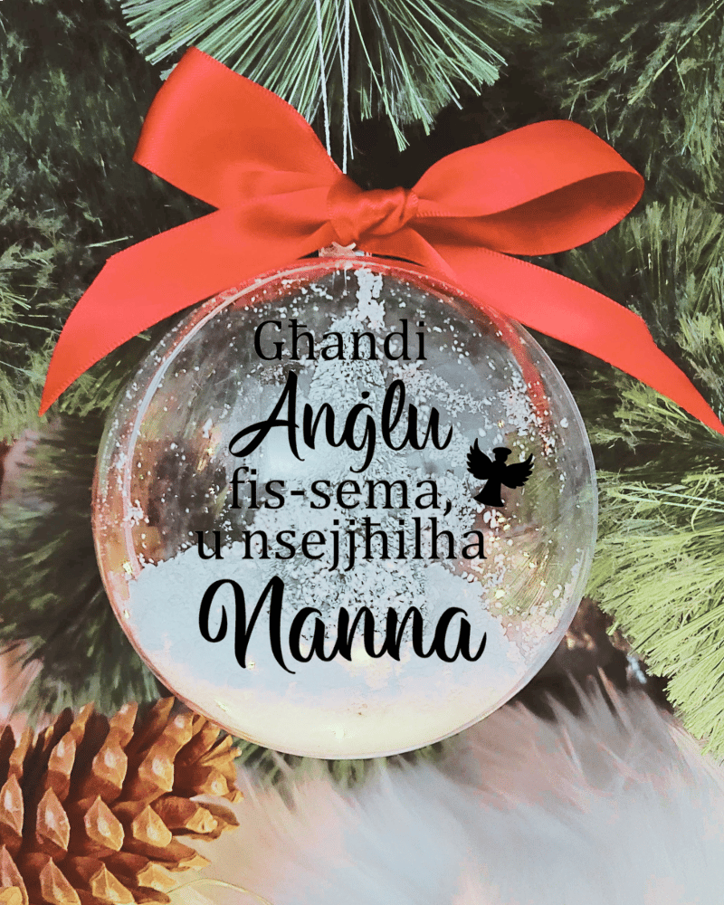 Għandi Anġlu ... Nanna - 10cm Acrylic Bauble