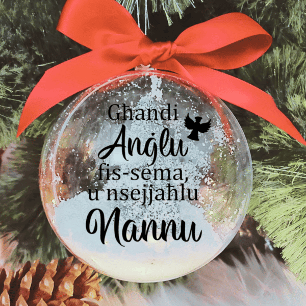 Għandi Anġlu ... Nannu - 10cm Acrylic Bauble