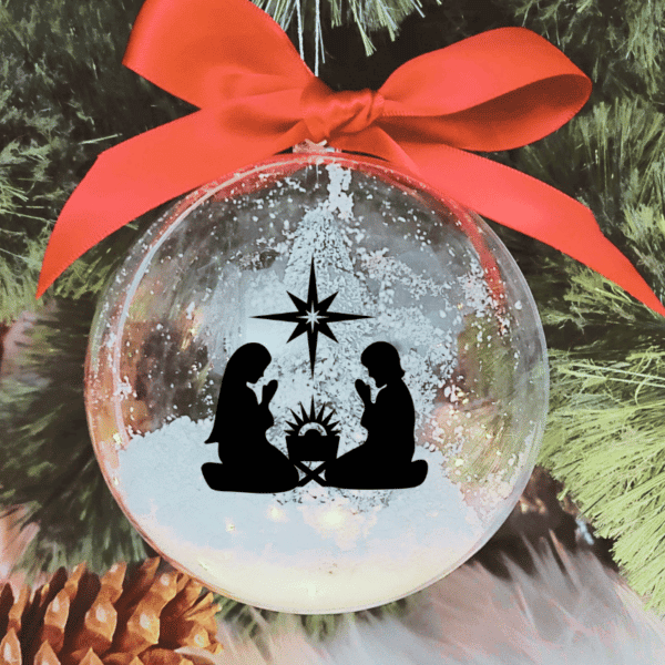 Crib - 10cm Acrylic Bauble