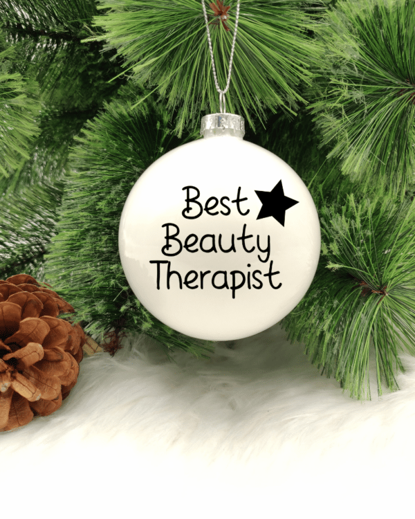 Best Beauty Therapist - 8cm Glass Bauble