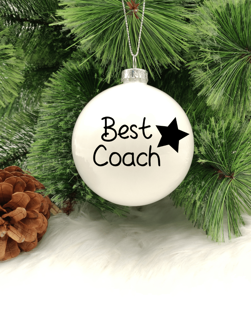 Best Coach - 8cm Glass Bauble