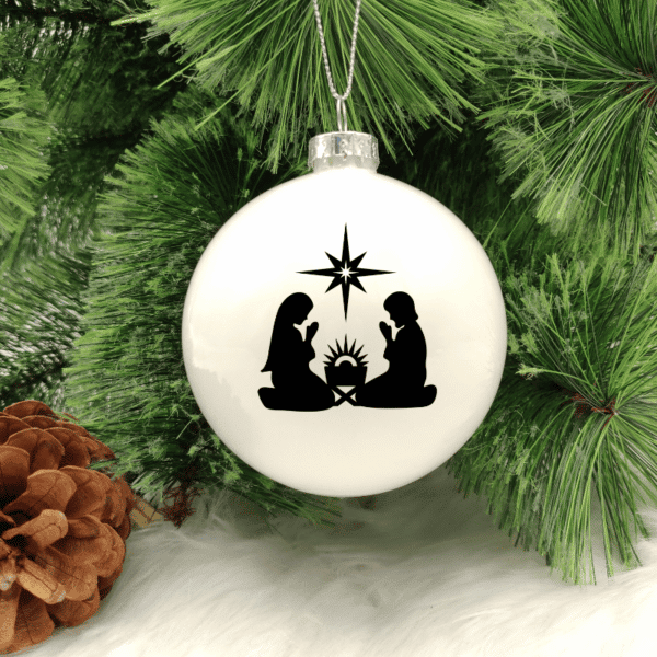 Crib - 8cm Glass Bauble
