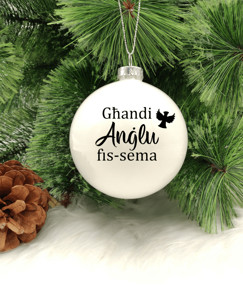 Għandi Anġlu fis-Sema - 8cm Glass Bauble