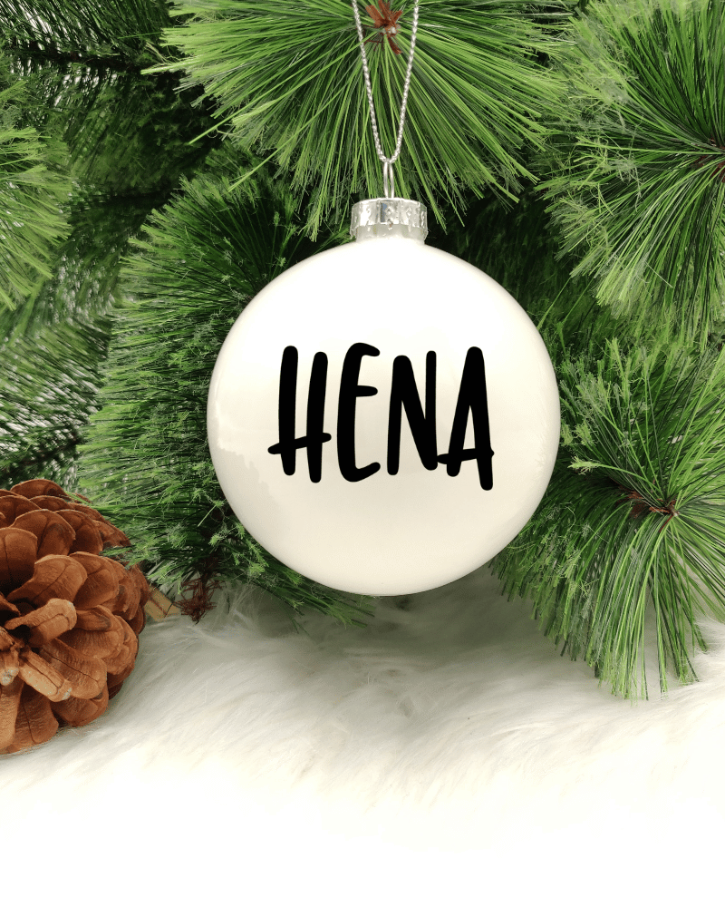 Hena - 8cm Glass Bauble