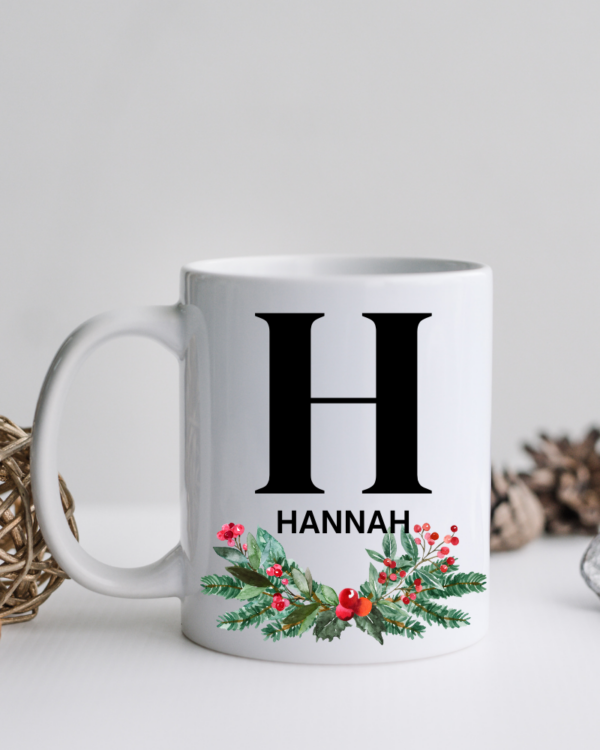 Christmas Initial - Personalised Mug