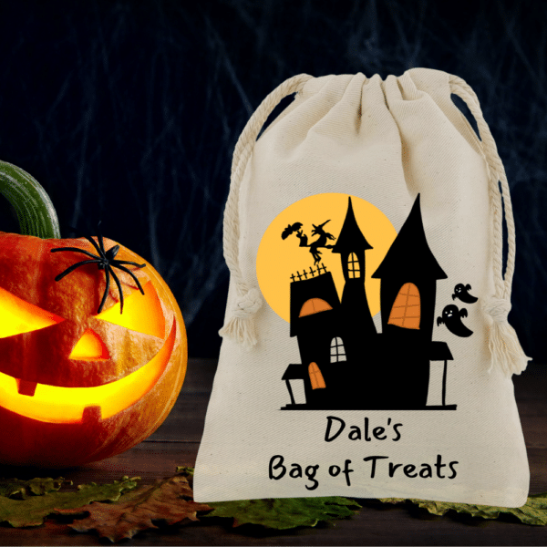 Spooky House - Personalised Halloween Sack