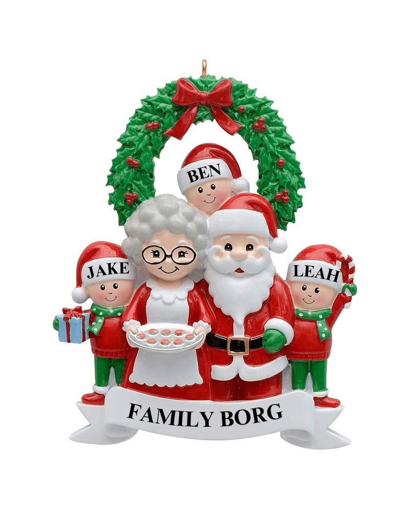 Personalized Christmas Family Ornament - 3 Children