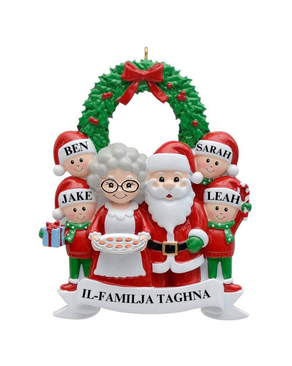 Personalized Christmas Family Ornament - 4 Children