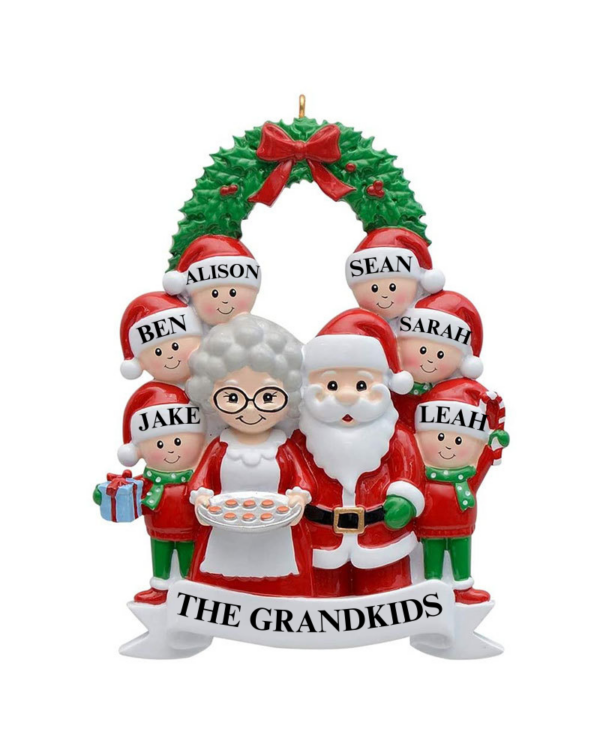Personalized Christmas Family Ornament - 6 Children