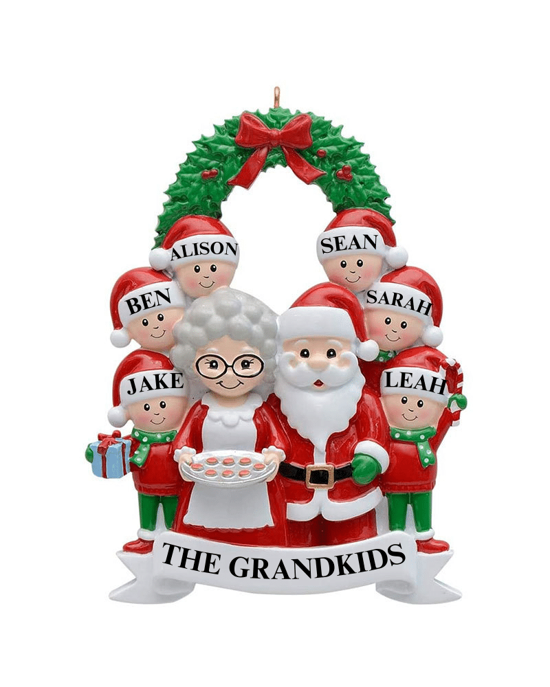 Personalized Christmas Family Ornament - 6 Children