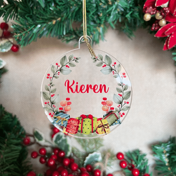 Gifts Wreath - Acrylic Ornament
