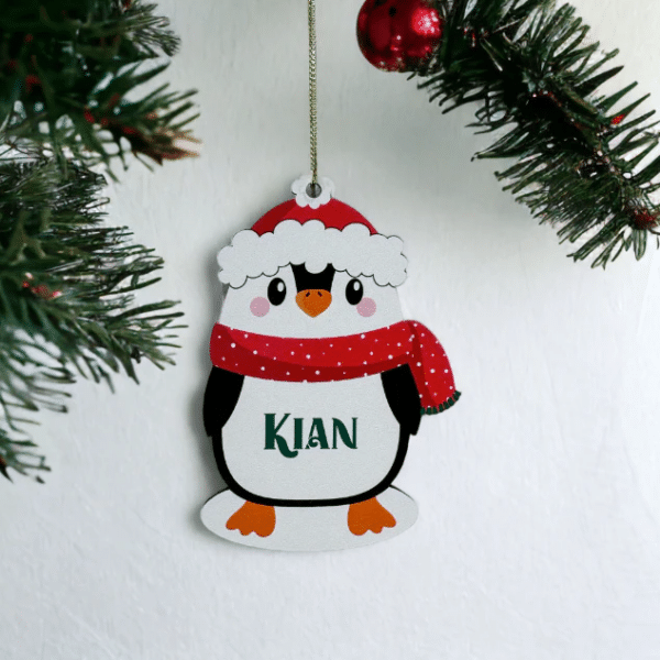 Penguin - Wooden Ornament