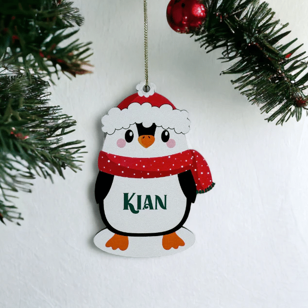 Penguin - Wooden Ornament