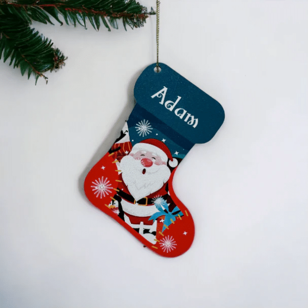 Stocking - Wooden Ornament