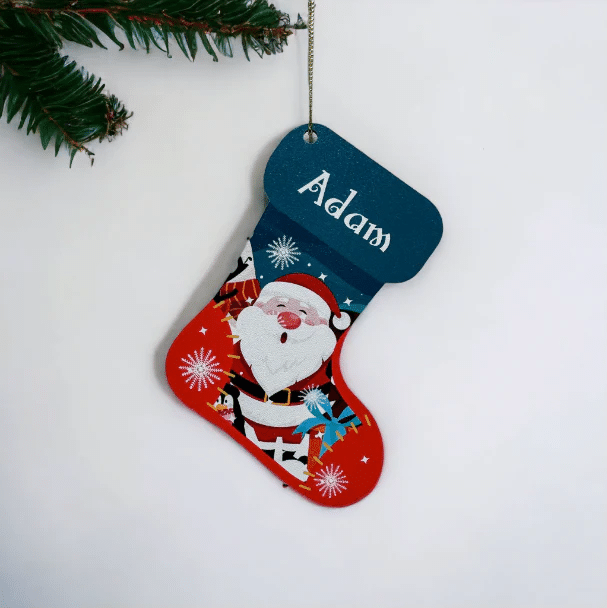Stocking - Wooden Ornament