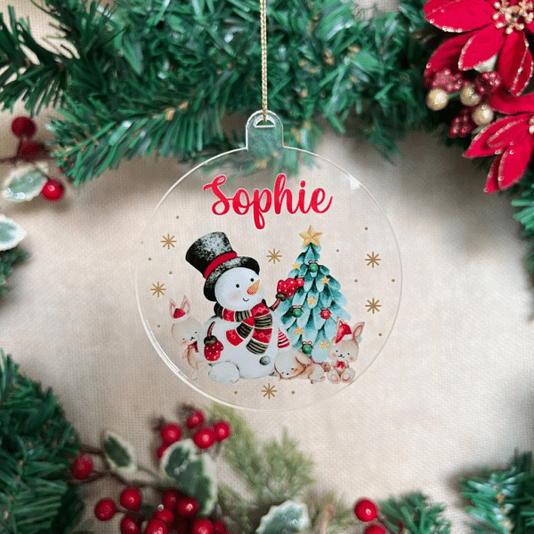 Snowman - Acrylic Ornament