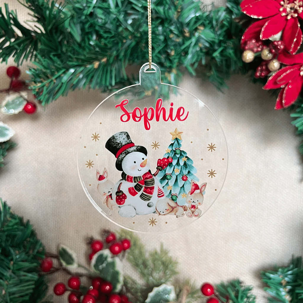 Snowman - Acrylic Ornament