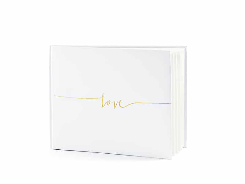 Love - Gold Guest Book