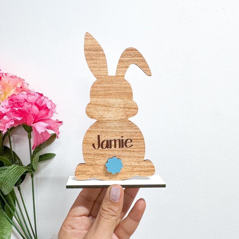 Standing Easter Bunny - Blue