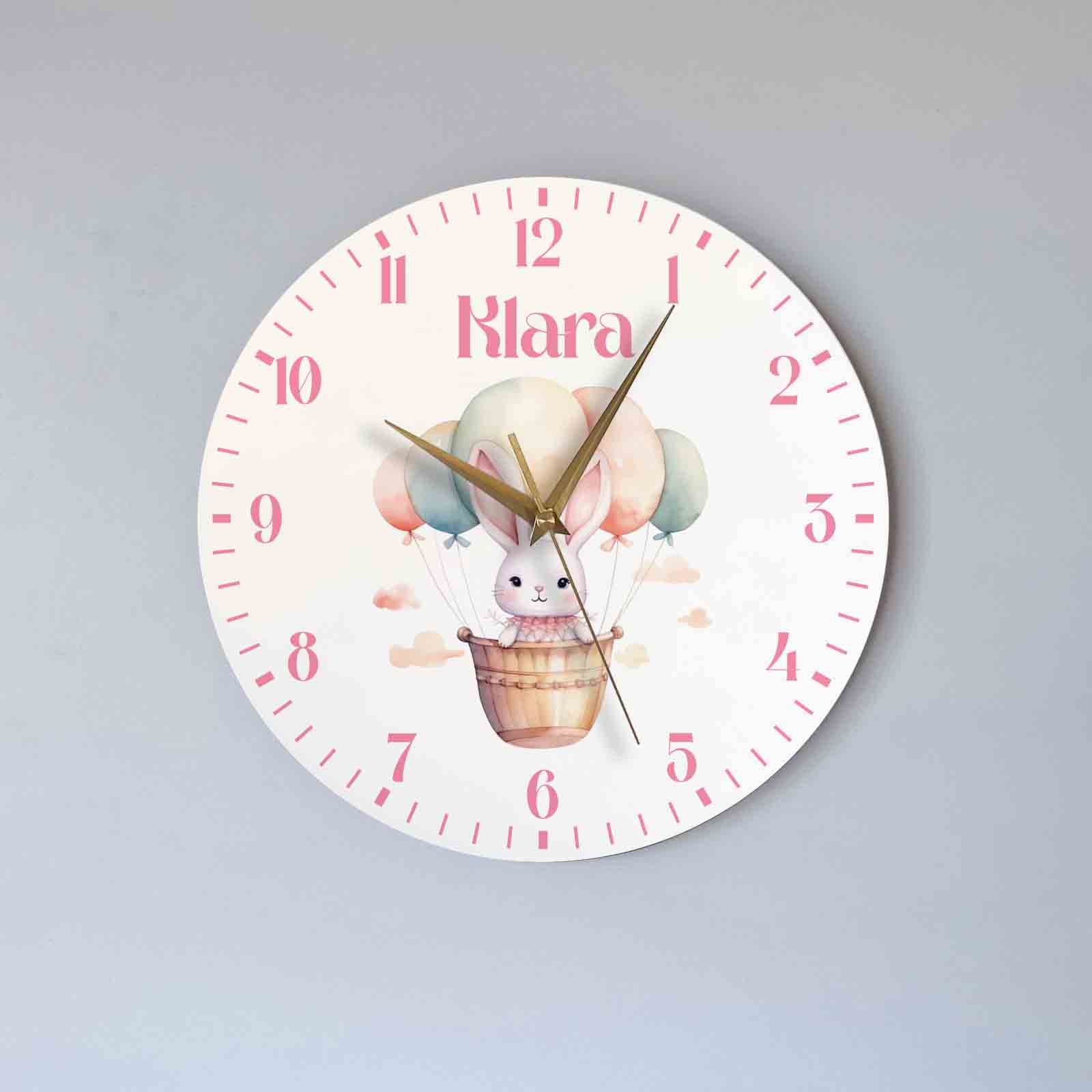 Pink Bunny - Clock