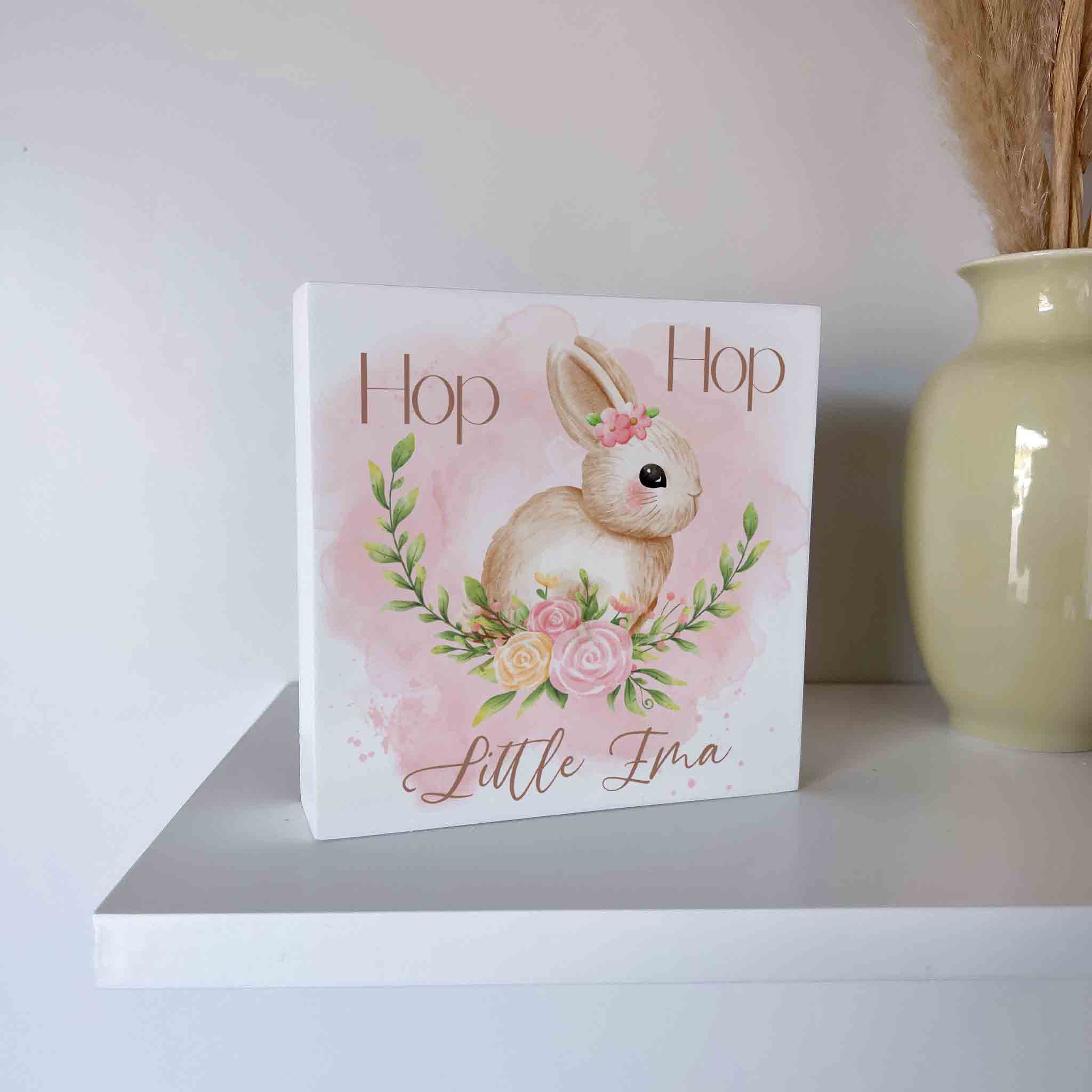 Standing Bunny Block - Pink