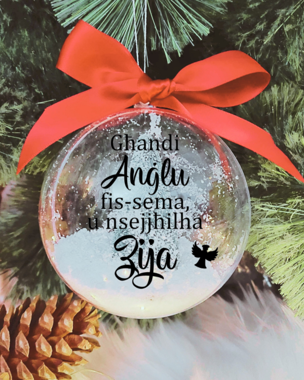 Għandi Anġlu ... Zija - 10cm Acrylic Bauble
