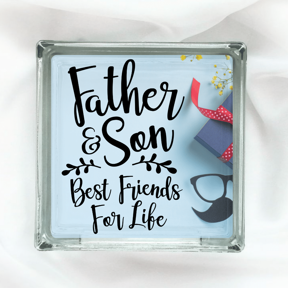 Father And Son... - Glass Block