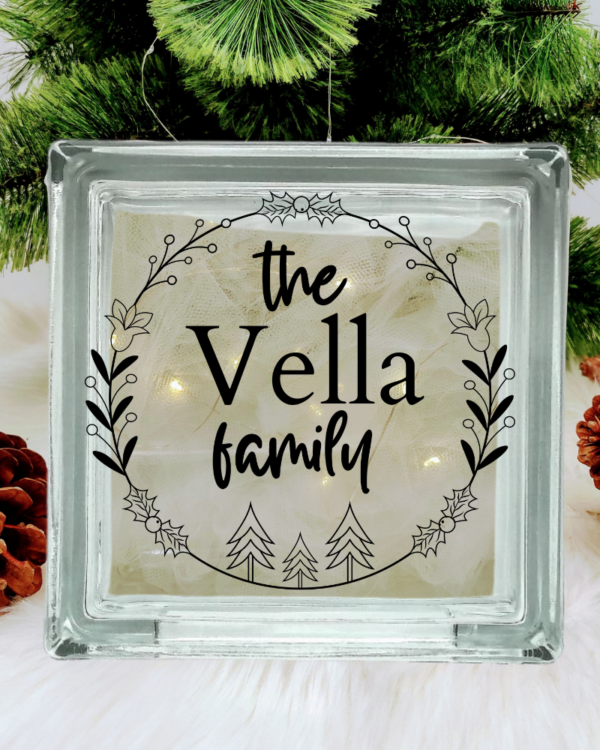 The Family … - Personalised Christmas Glass Block