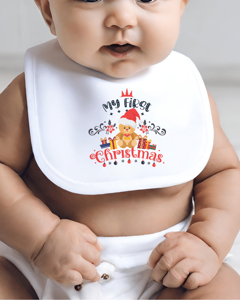 My First Christmas - Bear Bib