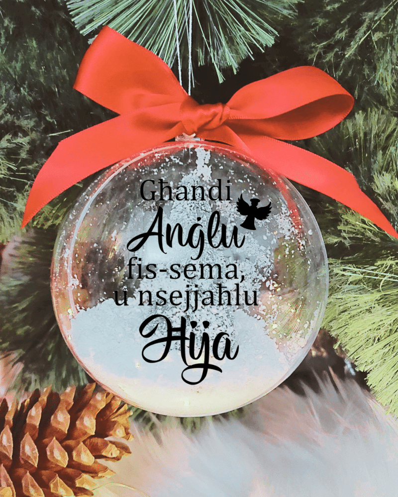 Għandi Anġlu ... Ħija - 10cm Acrylic Bauble