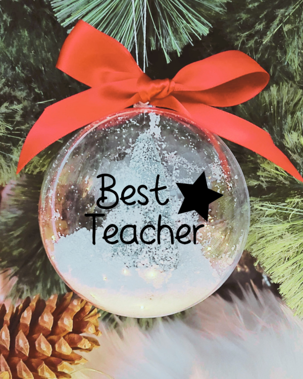 Best Teacher - 10cm Acrylic Bauble